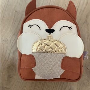 Adorable Fox Kids bag - Brown and Gold